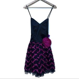 Jessica McClintock Gunne Sax Vintage Y2K Sequin Prom Party Dress Size 7 / 8